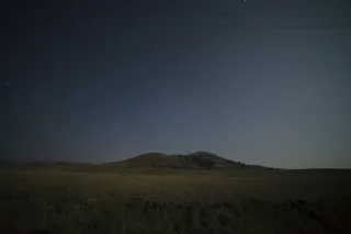 山，山，夜，星星，宇宙，景观