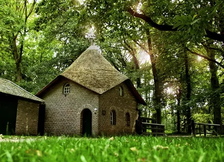 水磨，高峰，下面，森林，自然