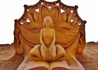 沙，雕塑，沙地世界，艺术，手工劳动