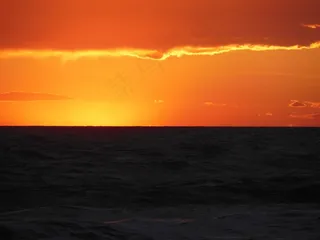 Abendstimmung，海，日落，余辉