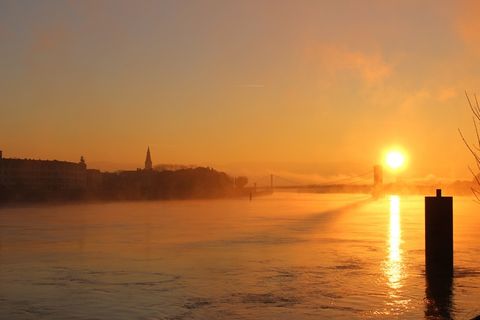 雾，心情，太阳，Morgenstimmung，罗纳，神秘