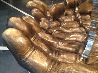 手，手指，青铜，钢，雕塑，纪念碑