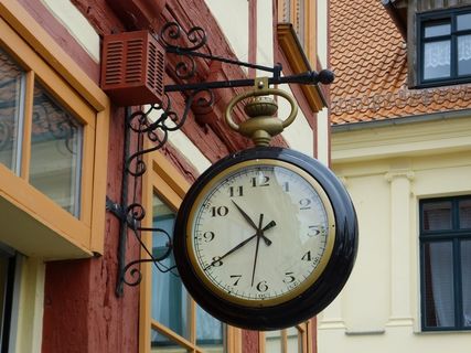 时钟，城市，古董，架构，建筑，旧城区