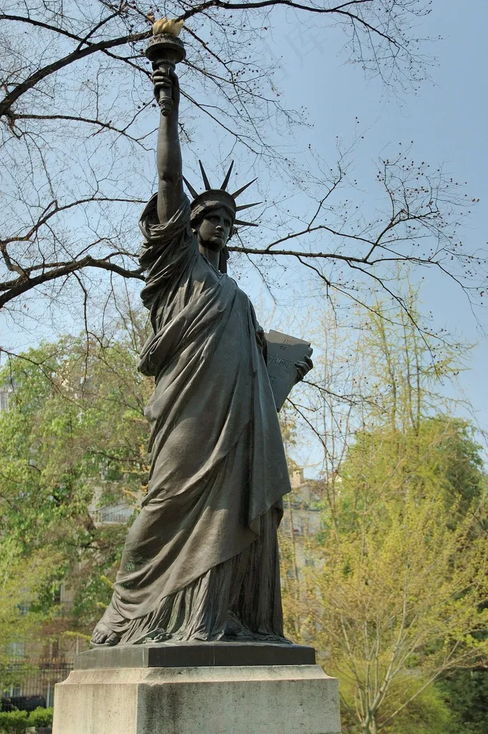 自由女神像，卢森堡花园，巴黎，原始
