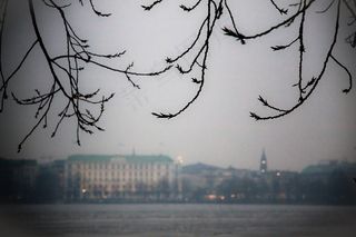 艺术墙,壁纸,江河,图画,桥梁,阿尔斯特河和汉堡市