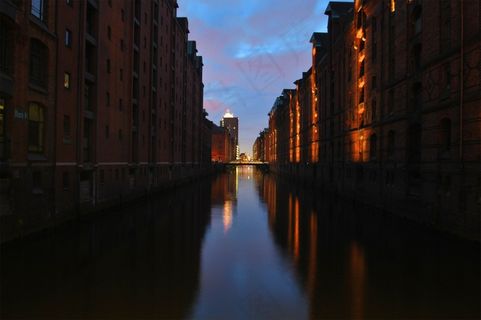 Abendstimmung，汉堡，施皮歇尔施塔特