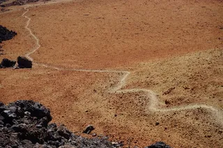 离开，路径，痕迹，沙，沙漠，月球景观