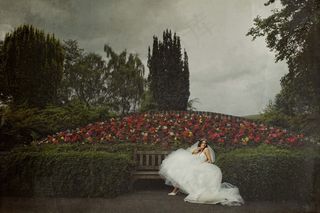 婚礼，裙子，苏格兰，新娘，白，女人，礼服