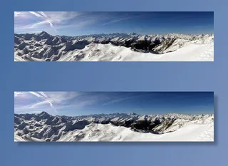 全景，山，阿尔卑斯山，全景，雪，冬天