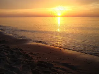 海滩，日落，海，云，天空海滩，夏天，假期