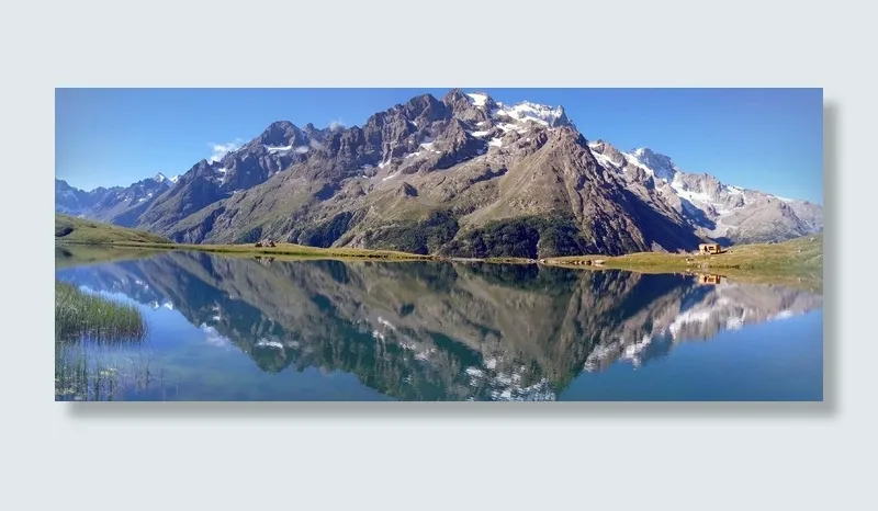 阿尔卑斯山，山，湖，冰川，反射，宁静