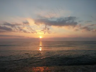 黑海，太阳，日出，海，罗马尼亚，天空，云