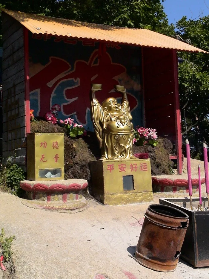 庙，佛，雕像，金，中国，凤城