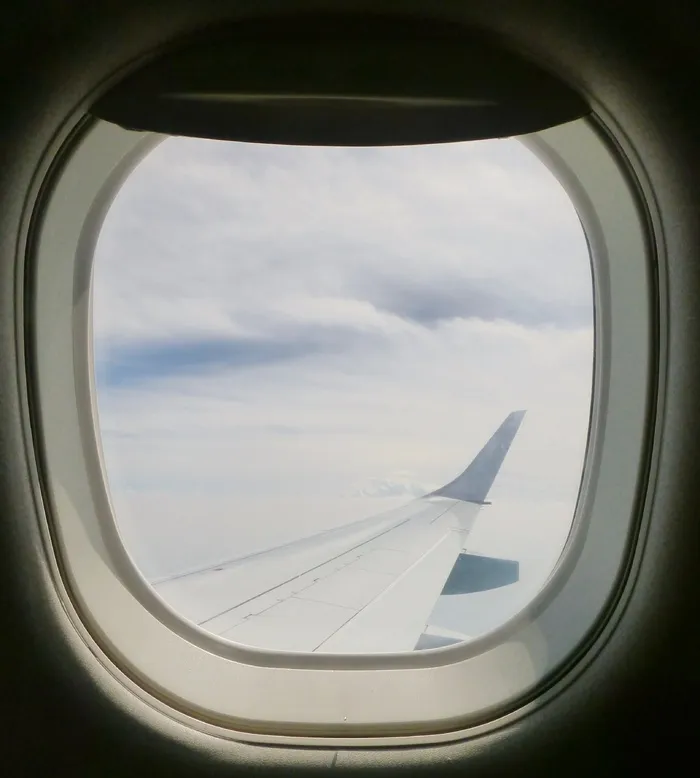 窗口，靠窗的座位，飞机，视图，飞，旅行，天空