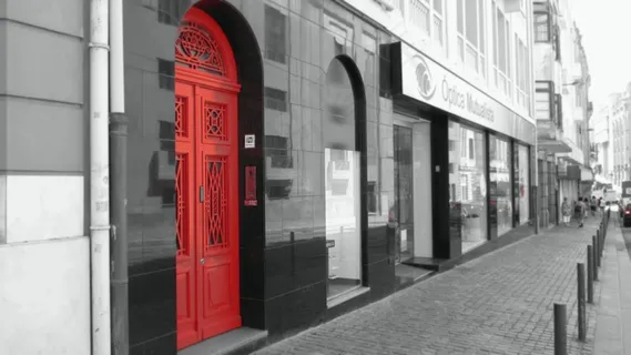 门，红色，街，人行道，路面，行人路