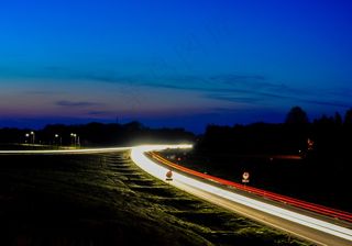 交通，灯光，夜景，长时间曝光，交通