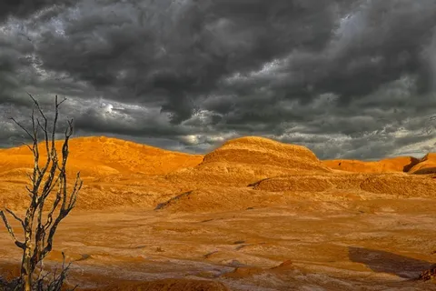 发光，沙漠，热，桑迪，孤独，黑暗，云团