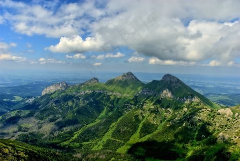 塔特拉，斯洛伐克，景观，顶视图，山，视图