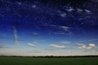 星空，银河，晚上，天空，星星，草地