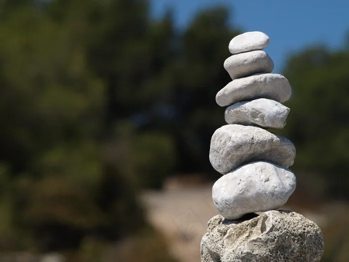 大自然，夏天，太阳，禅宗，石头，巨石，天空