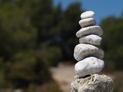 大自然，夏天，太阳，禅宗，石头，巨石，天空