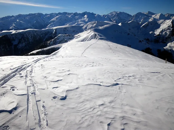 山，雪，冬天，比利牛斯