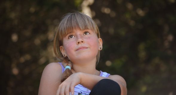 人，人的，女性，女孩，微笑，出，性质