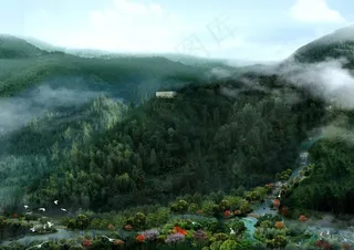 公园，渲染，可视化，建筑