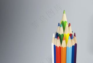 铅笔，颜色，华美，绿色，工具，行，急性，棕色