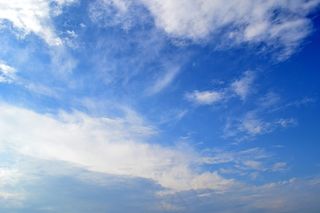 天空，云，背景，蓝色
