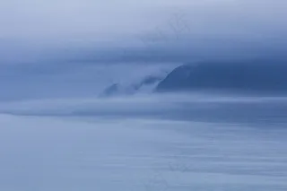 水，海洋，海，山，蓝色，冬季，雪，冷