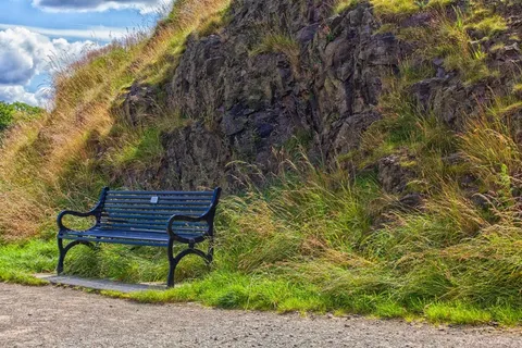 苏格兰，板凳，海边，人类发展报告，天空，云