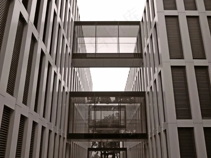 建筑，现代，建筑，外立面，玻璃，窗口