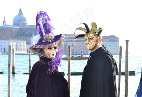 狂欢节，威尼斯，面具，威尼斯面具，伪装