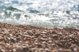 海滩，石头，海，海洋，光