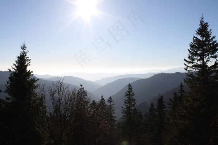 黑森林，全景，费尔德伯格，山谷