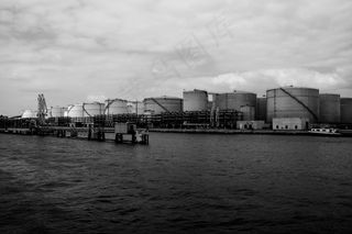 湖，港口，石油，油箱，水，船舶，航运，码头