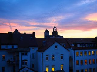 房屋，城市，生活，晚上，黑暗，灯光，窗户，热