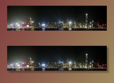 在晚上的城市全景