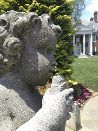 天使，石头，户外，花园，博物馆