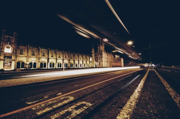 街道，道路，夜景，快门速度，运输，公路
