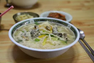 面条，如果食品，韩国食品，蛤Kal卡尔古克苏