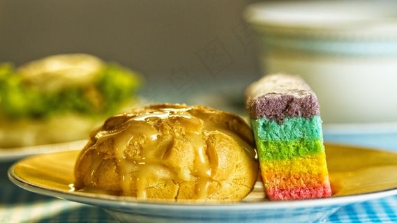 沙漠，小吃，食品，营养，彩虹蛋糕