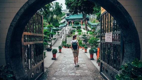 香港,庙,花园,假期,女孩,拱门 香港,庙,花园,假期,女孩,拱门