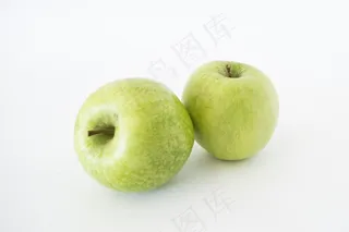 苹果，隔离，绿色，食品，健康，白色，水果