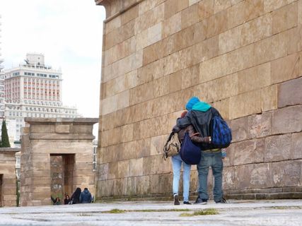 夫妇，人，爱，架构，寺，马德里