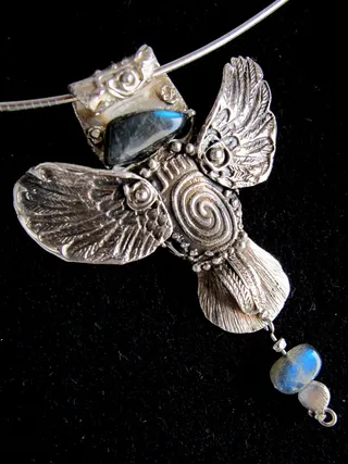 天使，天使守护者，珠宝，银，艺术粘土银