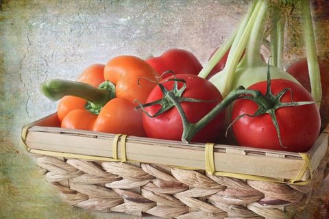 桁架，蔬菜，健康，厨房，炸薯条，西红柿