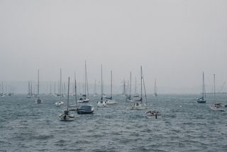 帆船,港口码头,轮船,海洋,游艇,系泊的船