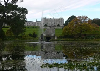 宫殿，爱尔兰，花园，湖，池塘，花园，公园